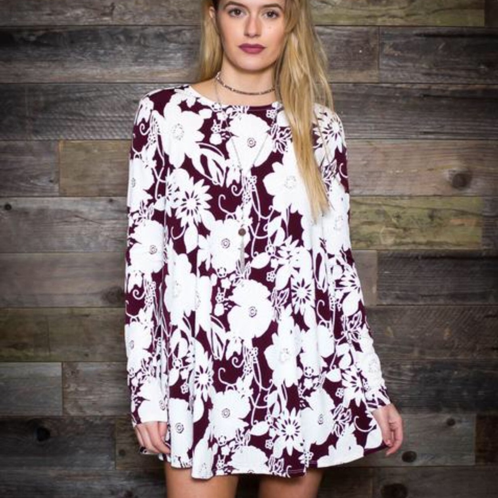 Show Me Your Mumu | Tyler Tunic Dress | Burgandy